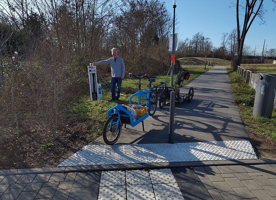 Standort Radservicesäule im Ausweichquartier Standort Radservicesäule im Ausweichquartier