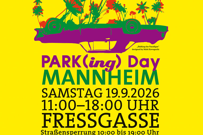 Parking Day 2026 Auf einem umgekehrten Auto wächst ein Park!