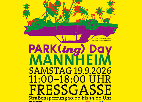 Auf einem umgekehrten Auto wächst ein Park!