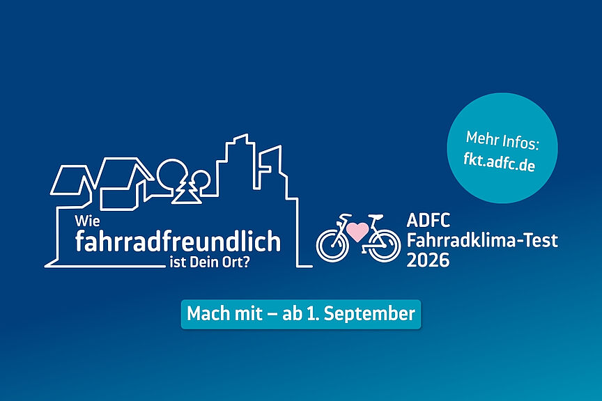 ADFC-Fahrradklima-Test 2026: Save the Date FKT + FKT Jugendliche - Save the Date: Key Visual FKT26 1620x1080px v2