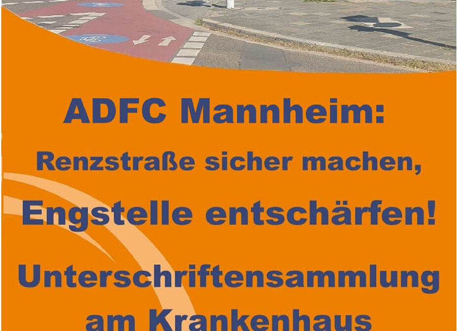 Plakat zur Unterschriftensammlung Renzstraße Plakat zur Unterschriftensammlung Renzstraße