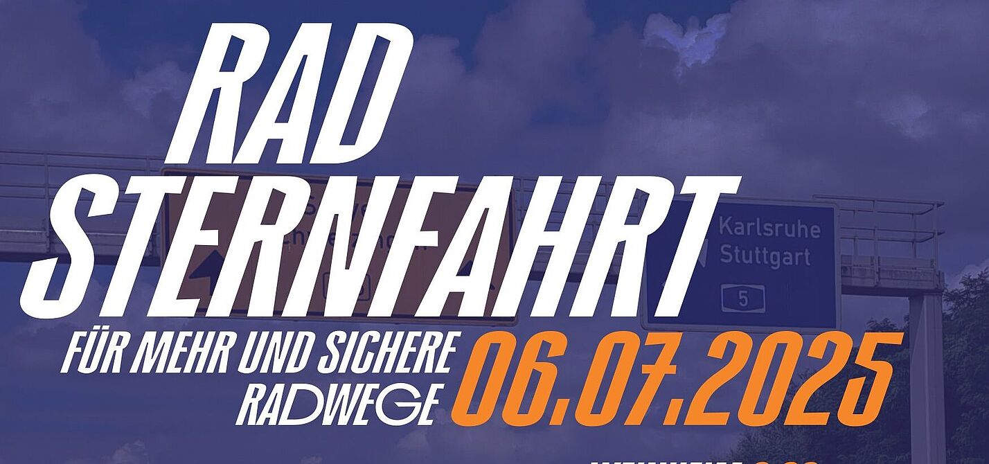 Plakat zur Radsternfahrt am 6. Juli 2025 