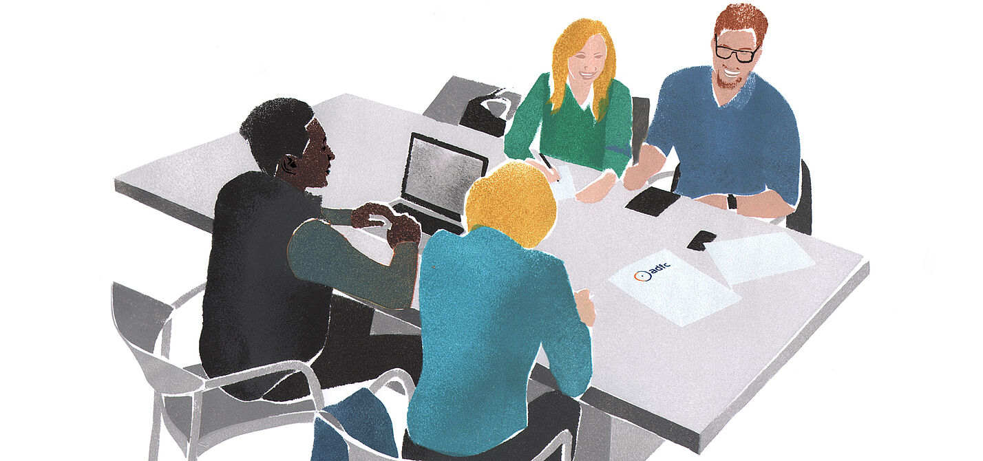 Planungsrunde Illustration Planungsrunde Illustration